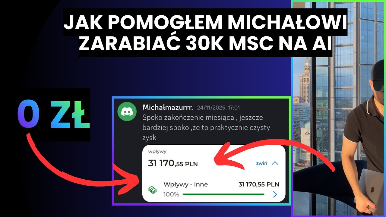 Historia Michała: 30 tys. zł miesięcznie na AI